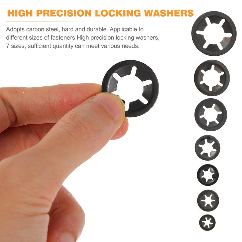 Cabilock Carbon Steel Bearing Clamping Ring 1.02 Inch Flower Retaining Washers Locking Rings for Axles Shafts Industrial Fasteners - Image 4